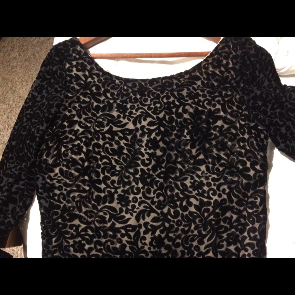 Black Velvet Lace Dress-Laundry by Shelli Segal